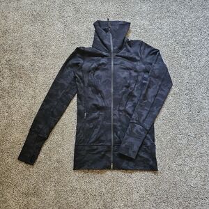 Lululemon In Stride Black Camouflage Zip Up